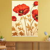 Red Poppies Leinwanddruck (Insitu (Wohnzimmer))