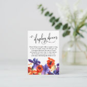Red Poppies & Lila Iris Display-Shower Cards Begleitkarte (Stehend Vorderseite)