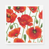 Red Poppies Luncheon Paper Napkins Serviette (Vorderseite)