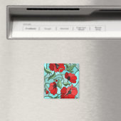 Red Poppies Magnet (In Situ (Geschirrspüler))