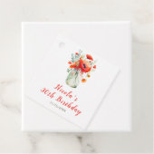 Red Poppies Mason Jar Birthday Geschenkanhänger (Beispiel)