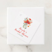 Red Poppies Mason Jar Brautparty Geschenkanhänger (Beispiel)