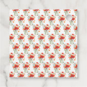 Red Poppies Mason Jar Brautparty Geschenkanhänger (Rückseite)