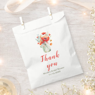 Red Poppies Mason Jar Brautparty Geschenktütchen