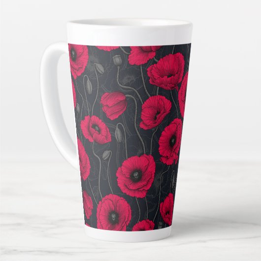 Red Poppies Milchtasse (Linke Ecke)