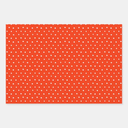 Red Poppies Mixed Floral Pattern & Polka Dots Geschenkpapier Set (Vorderseite 3)
