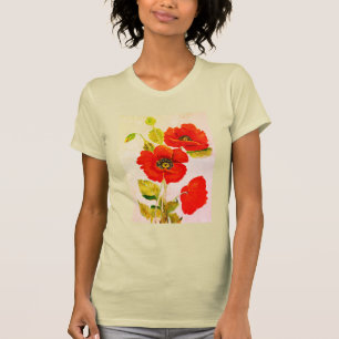 Red Poppies Mode T-Shirt
