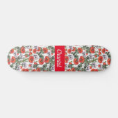 Red Poppies Muster Personalisiert Skateboard (Horizontal)