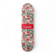 Red Poppies Muster Personalisiert