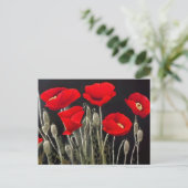 Red Poppies Nature Art Postkarte (Stehend Vorderseite)