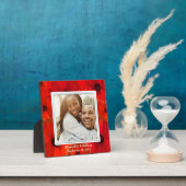 Red Poppies Newlyweds Foto Keepake Fotoplatte (InSitu)