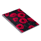 Red Poppies Notizblock (Rechte Seite)
