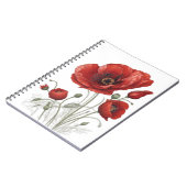 Red Poppies Notizblock (Linke Seite)