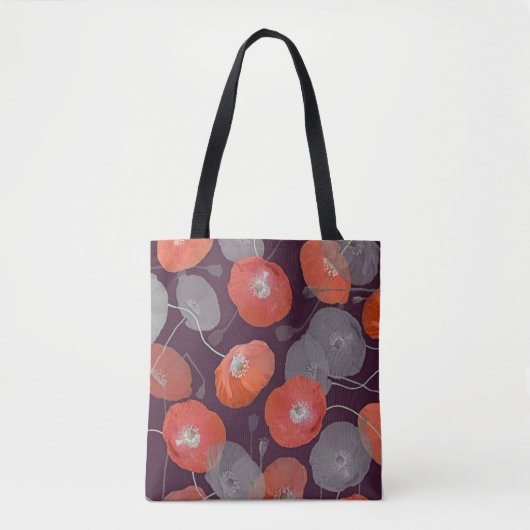 Red Poppies Pattern Tasche (Vorderseite)