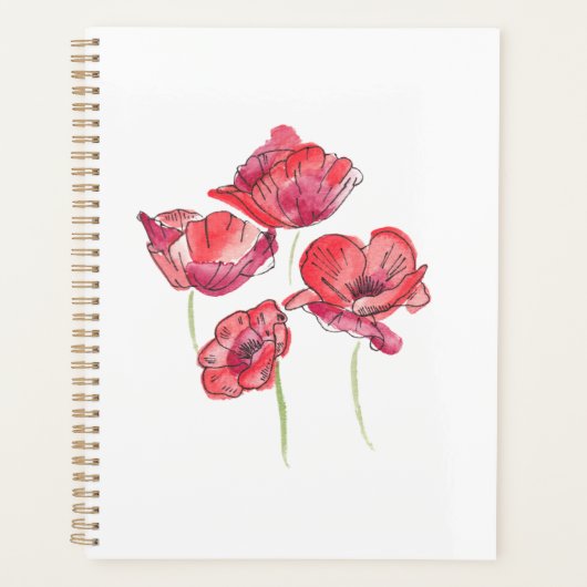 Red Poppies Planner Planer (Vorderseite)