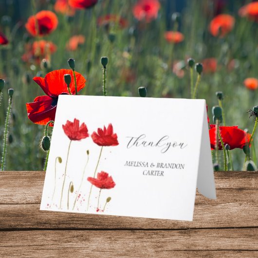 Red Poppies Poppy Floral Wedding Danke