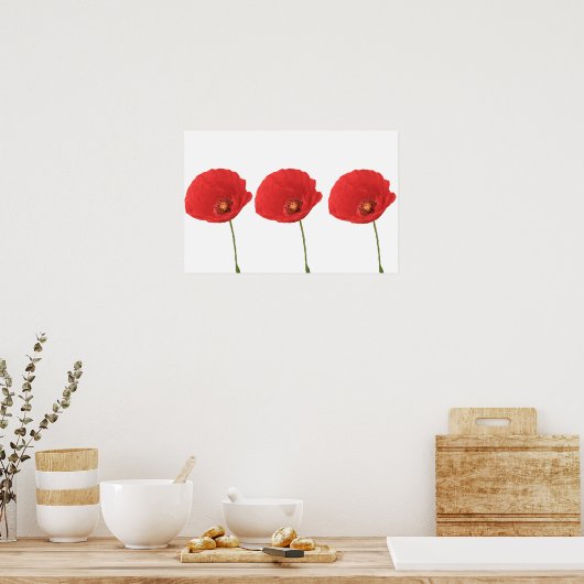 Red Poppies Poster Print (Küche)