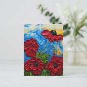 Red Poppies Postkarte (Stehend Vorderseite)