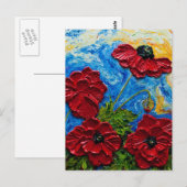 Red Poppies Postkarte (Vorne/Hinten)
