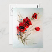 Red Poppies Postkarte (Vorne/Hinten)
