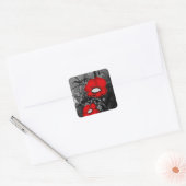 Red Poppies Quadratischer Aufkleber (Umschlag)