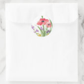 Red Poppies Runder Aufkleber (Tasche)
