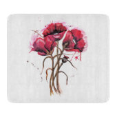 Red Poppies Schneidebrett (Vorderseite)