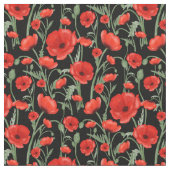 Red Poppies Stoff (Nahaufnahme)