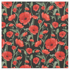Red Poppies Stoff