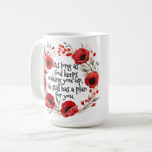 Red Poppies Tasse (Vorderseite Links)