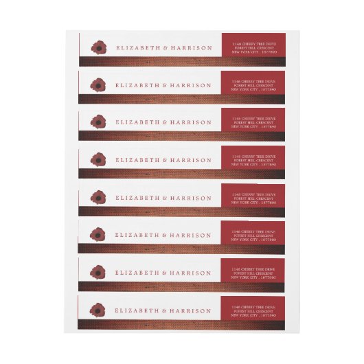 Red Poppies und Burlap Wedding (Bogen)