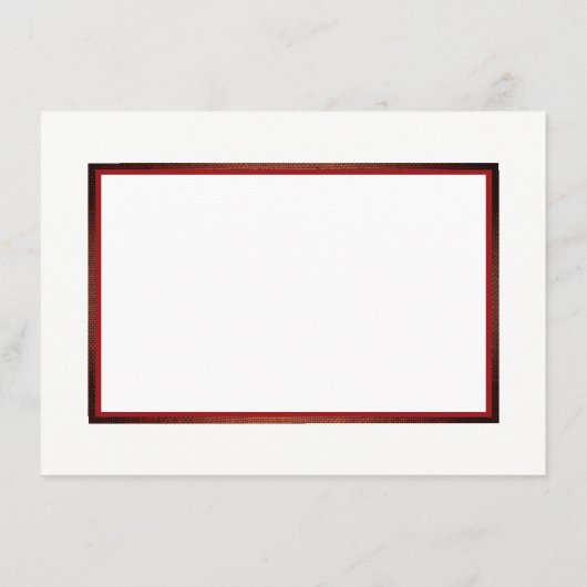 Red Poppies und Burlap Wedding Detail Begleitkarte (Rückseite)