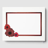 Red Poppies und Burlap Wedding Gästebuch (Rückseite)