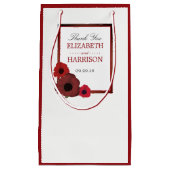 Red Poppies und Burlap Wedding Kleine Geschenktüte (Vorderseite)