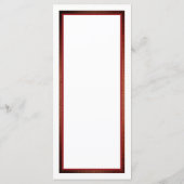 Red Poppies und Burlap Wedding Menu Menükarte (Rückseite)