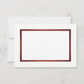 Red Poppies und Burlap Wedding RSVP (Rückseite)