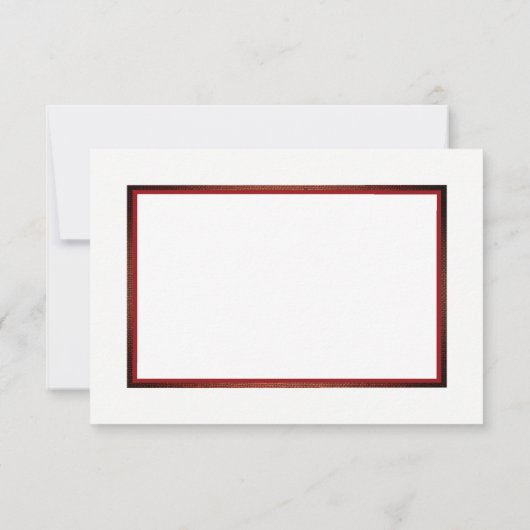 Red Poppies und Burlap Wedding RSVP (Rückseite)