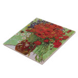 Red Poppies und Daisies von Vincent Van Gogh Fliese<br><div class="desc">Rote Pflaumen und Daisies. Gemalt von Vincent Van Gogh im Jahr 1890. Dieses Bild ist öffentlich zugänglich.</div>