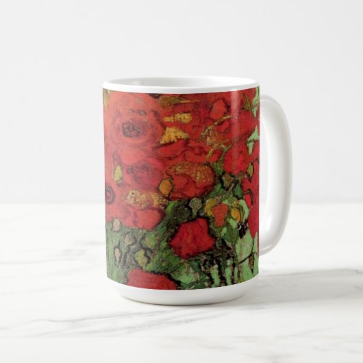 Red Poppies und Daisies von Vincent Van Gogh Kaffeetasse (VorderseiteRechts)