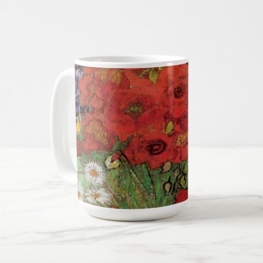 Red Poppies und Daisies von Vincent Van Gogh Kaffeetasse (Vorderseite Links)