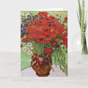 Red Poppies und Daisies von Vincent Van Gogh Karte