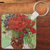Red Poppies und Daisies von Vincent Van Gogh Schlüsselanhänger (Rückseite)
