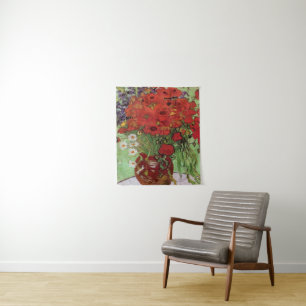 Red Poppies und Daisies von Vincent Van Gogh Wandteppich