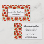 Red Poppies Visitenkarte (Vorne/Hinten)