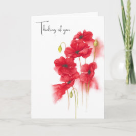 Red Poppies von Aquarellen zum Nachdenken Karte
