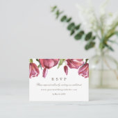 Red Poppies Wedding RSVP Online Website Visitenkarte (Stehend Vorderseite)