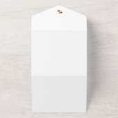 Red Poppies White Two Wedge All in One Einladung (Außenbereich)