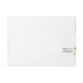 Red Poppies Wrap um Rücksendeadresse Rundum-Adressaufkleber (Rückseite)