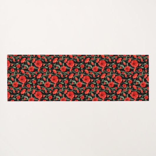 Red Poppies Yogamatte (Rückseite (Horizontal))
