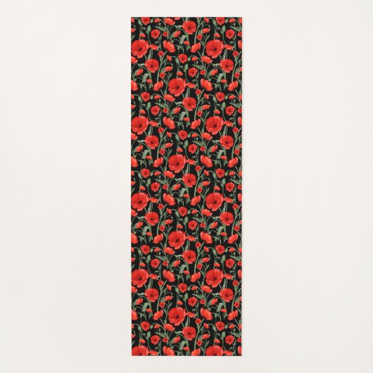 Red Poppies Yogamatte (Vorderseite)